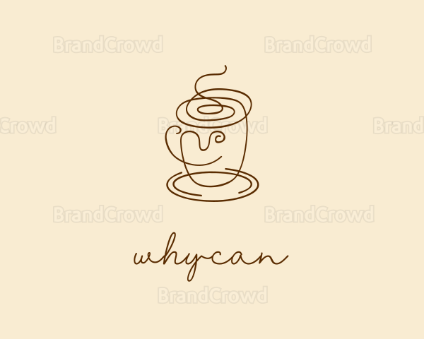Coffee Cup Cafe Scribble Logo