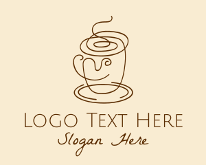 Scribble - Coffee Cup Cafe Scribble logo design