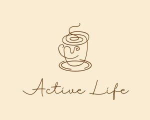 Coffee Cup Cafe Scribble  logo design