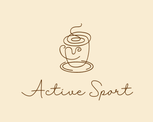 Barista - Coffee Cup Cafe Scribble logo design