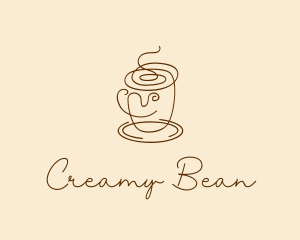 Latte - Coffee Cup Cafe Scribble logo design