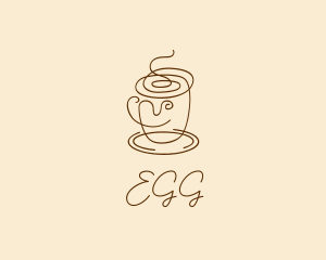 Cappuccino - Coffee Cup Cafe Scribble logo design