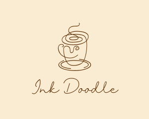 Scribble - Coffee Cup Cafe Scribble logo design