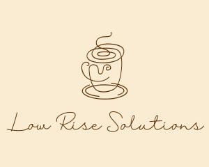 Coffee Cup Cafe Scribble  logo design