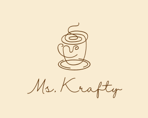 Affogato - Coffee Cup Cafe Scribble logo design