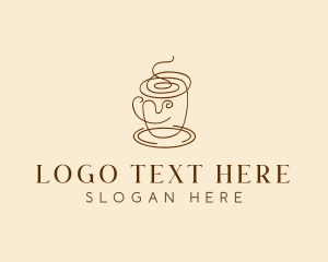 Cafe - Coffee Cup Cafe Scribble logo design