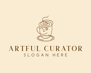 Coffee Cup Cafe Scribble  logo design