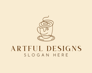 Coffee Cup Cafe Scribble  logo design