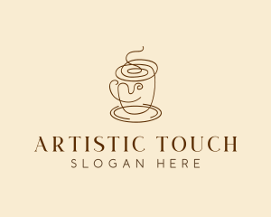 Coffee Cup Cafe Scribble  logo design