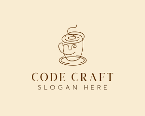 Coffee Cup Cafe Scribble  logo design