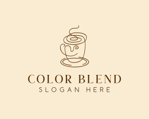 Coffee Cup Cafe Scribble  logo design