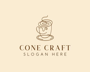 Coffee Cup Cafe Scribble  logo design