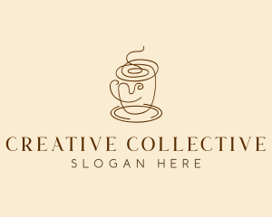 Coffee Cup Cafe Scribble  logo design