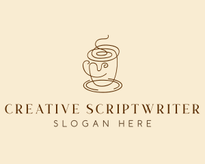 Coffee Cup Cafe Scribble  logo design