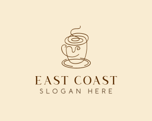 Coffee Cup Cafe Scribble  logo design