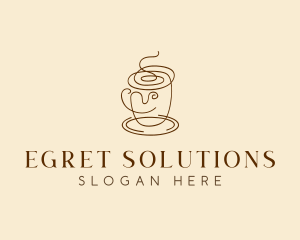 Coffee Cup Cafe Scribble  logo design