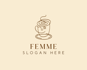 Coffee Cup Cafe Scribble  logo design