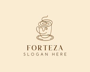 Coffee Cup Cafe Scribble  logo design