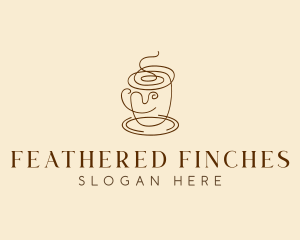 Coffee Cup Cafe Scribble  logo design