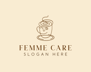 Coffee Cup Cafe Scribble  logo design