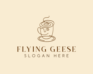 Coffee Cup Cafe Scribble  logo design