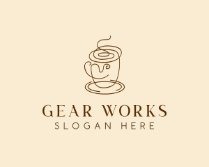 Coffee Cup Cafe Scribble  logo design