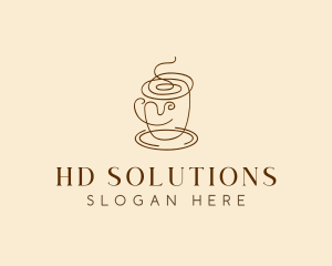 Coffee Cup Cafe Scribble  logo design