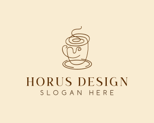 Coffee Cup Cafe Scribble  logo design