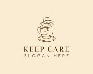 Coffee Cup Cafe Scribble  logo design