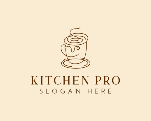 Coffee Cup Cafe Scribble  logo design