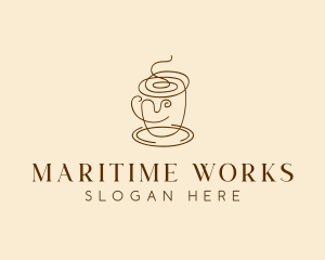 Coffee Cup Cafe Scribble  logo design