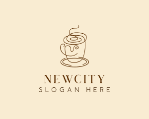 Coffee Cup Cafe Scribble  logo design