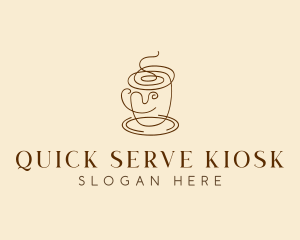 Coffee Cup Cafe Scribble  logo design