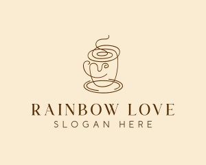 Coffee Cup Cafe Scribble  logo design