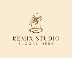 Coffee Cup Cafe Scribble  logo design