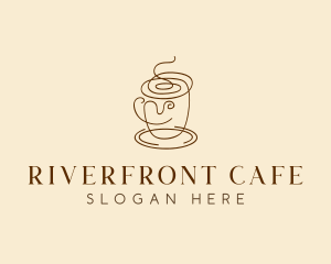 Coffee Cup Cafe Scribble  logo design