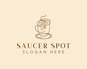 Coffee Cup Cafe Scribble  logo design