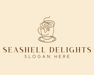 Coffee Cup Cafe Scribble  logo design