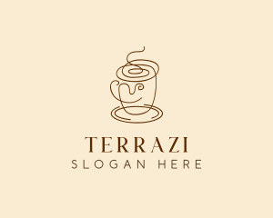 Coffee Cup Cafe Scribble  logo design