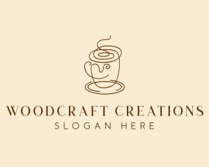 Coffee Cup Cafe Scribble  logo design