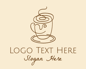 Mocha - Coffee Cup Cafe Scribble logo design