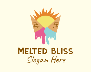 Summer Melting Ice Cream logo design