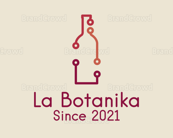 Wine Bottle Circuit Logo
