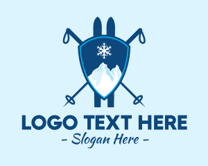 Ski - Mountain Ski Lodge logo design