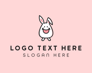 Pet Store - Happy Bunny Rabbit Kid logo design