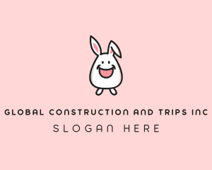 Fun - Happy Bunny Rabbit Kid logo design