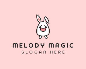 Baby Supplies - Happy Bunny Rabbit Kid logo design
