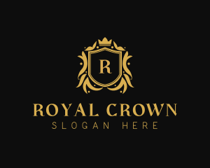 Wreath Royal Shield logo design