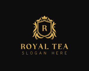 Wreath Royal Shield logo design