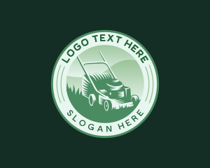 Tool - Grass Cutting Lawn Mower logo design